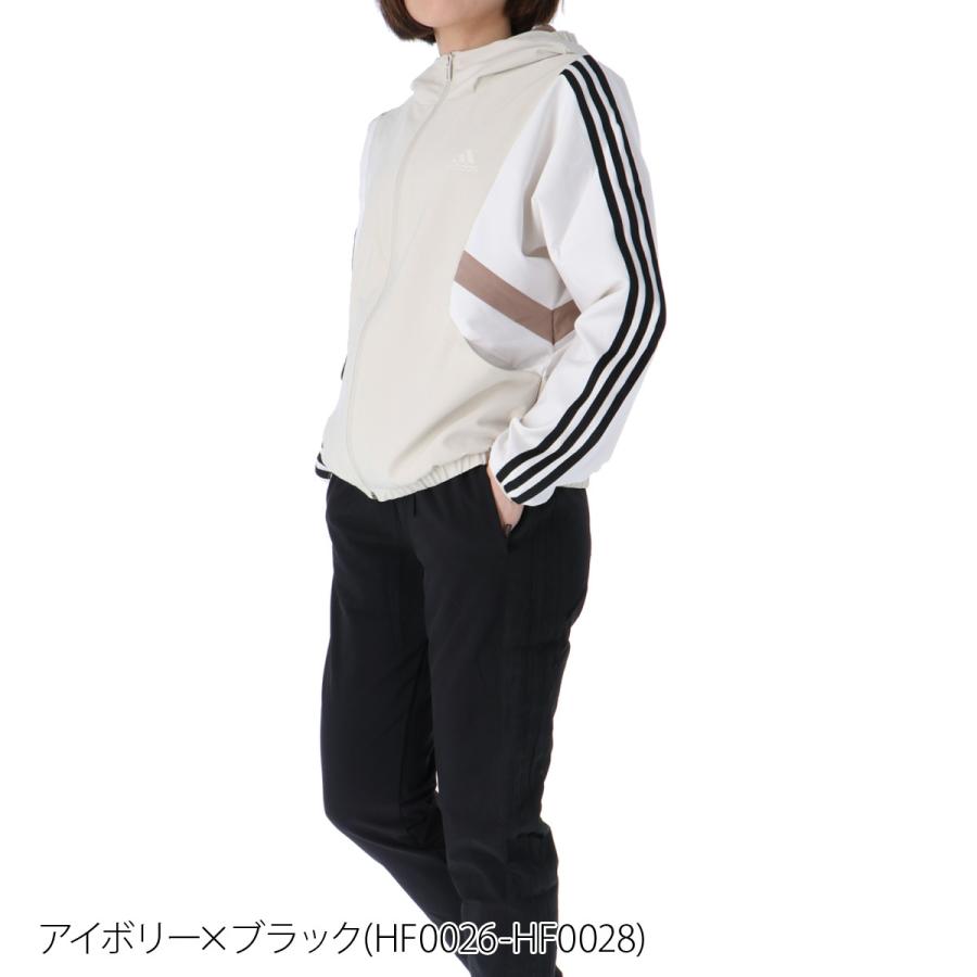 アディダス ウインドブレーカー レディース 上下 adidas パーカー パンツ トレーニングウェア TK104-MGV55 送料無料 アウトレット SALE セール｜takespo｜06