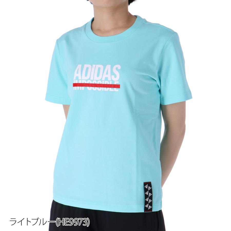 アディダス Tシャツ レディース 上 adidas 半袖 ビッグロゴ U7433｜takespo｜04