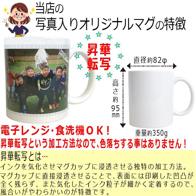 名入れ プレゼント 写真入り オリジナル マグカップ 転写 昇華転写