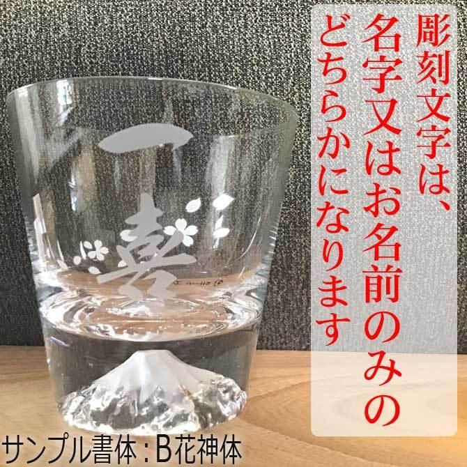 名入れ 冷感桜舞 富士山 ロックグラス 温度で変化 丸モ高木陶器 江戸