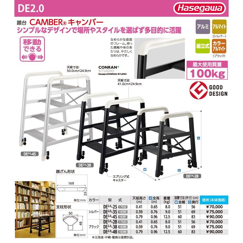 2021新春福袋】 長谷川工業 ハセガワ 踏台 DE2.0-2S 天板高さ 脚立