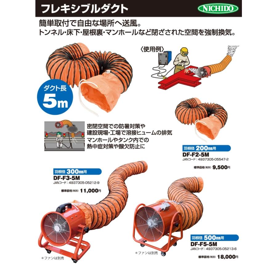 日動工業 フレキシブルダクト Φ300用 5M DF-F3-5M ダイナミックファン 