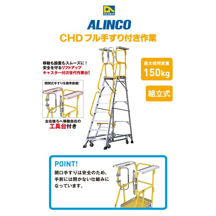 ALINCO（アルインコ） (配送先法人限定) フル手すり付作業台 CHD193