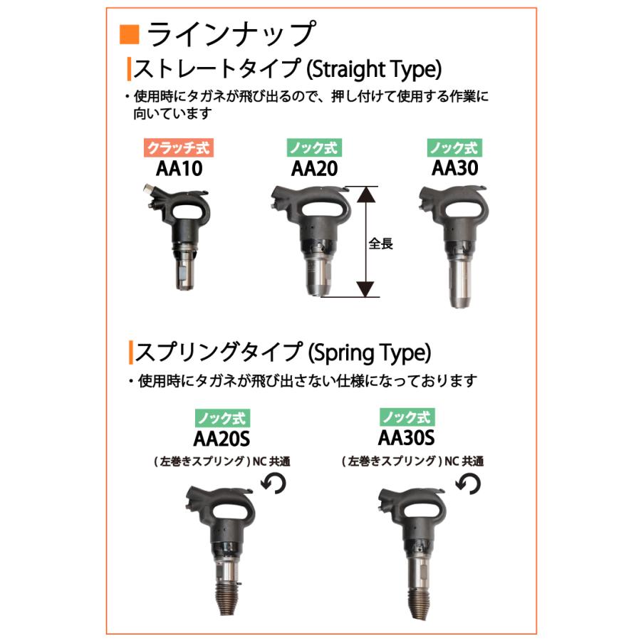 中谷機械製作所 チッピングハンマー(AA) AA30 ストレートタイプ ノック