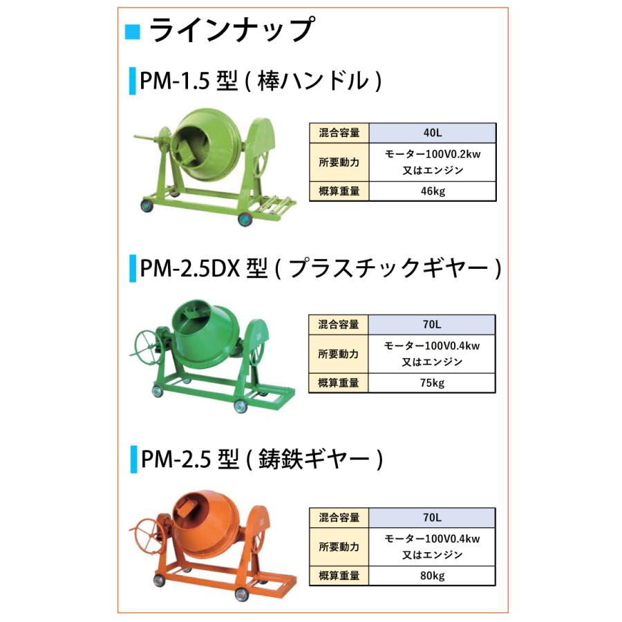タケムラテック (配送先法人様限定) コンクリートミキサー PM-1.5型 