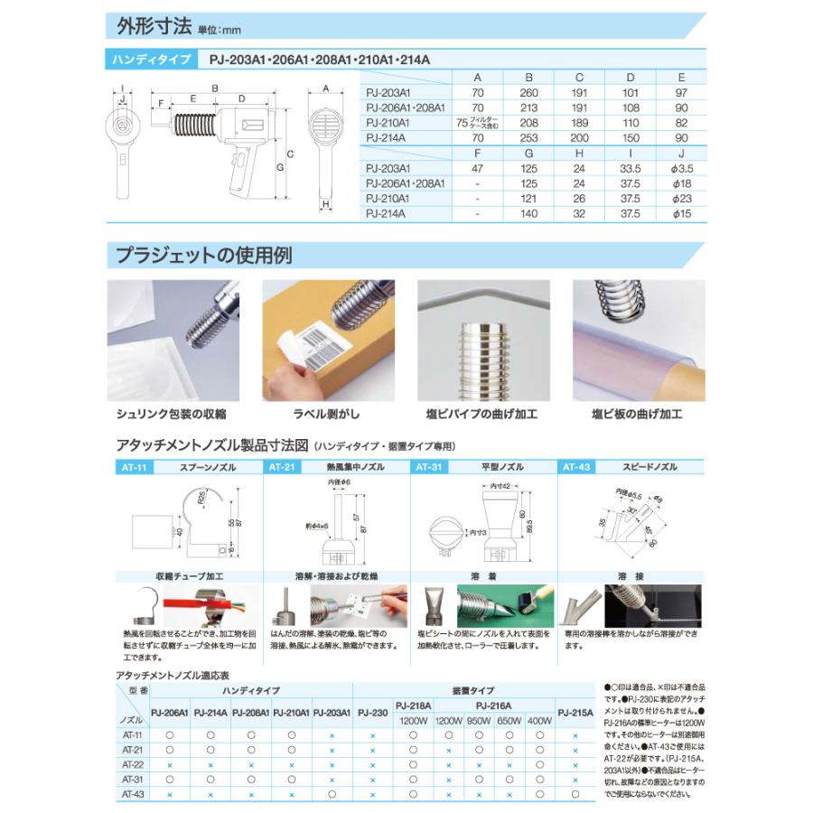 石崎電機製作所 プラジェット PJ-203A1 塩ビ溶接用 ハンディ 石崎電機製作所 プラジェット PJ-203A1 塩ビ溶接用 ハンディ