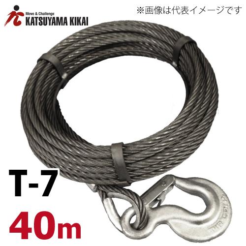 チルホール T-7用ワイヤロープ 40M T-7WR40M T7シリーズ カツヤマ 