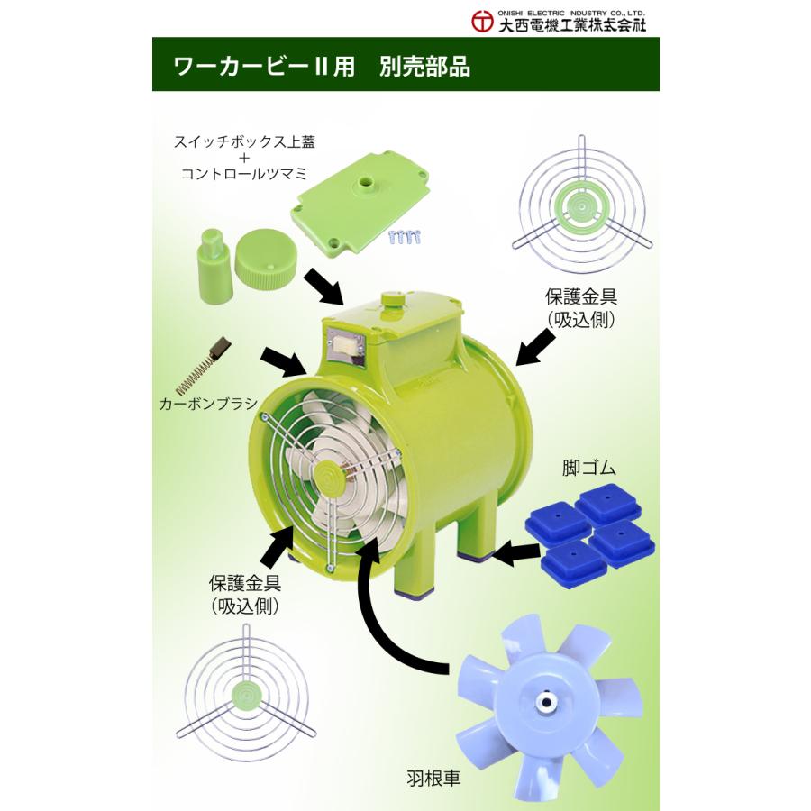 大西電機工業 ワーカービー2用 カーボンブラシセット(10個入） WB-2