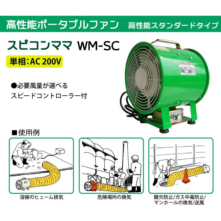 大西電機工業 ポータブルファン スピコンママ 単相AC200V φ300スタンダードタイプ WM-SC-200V オンセック |  | 01