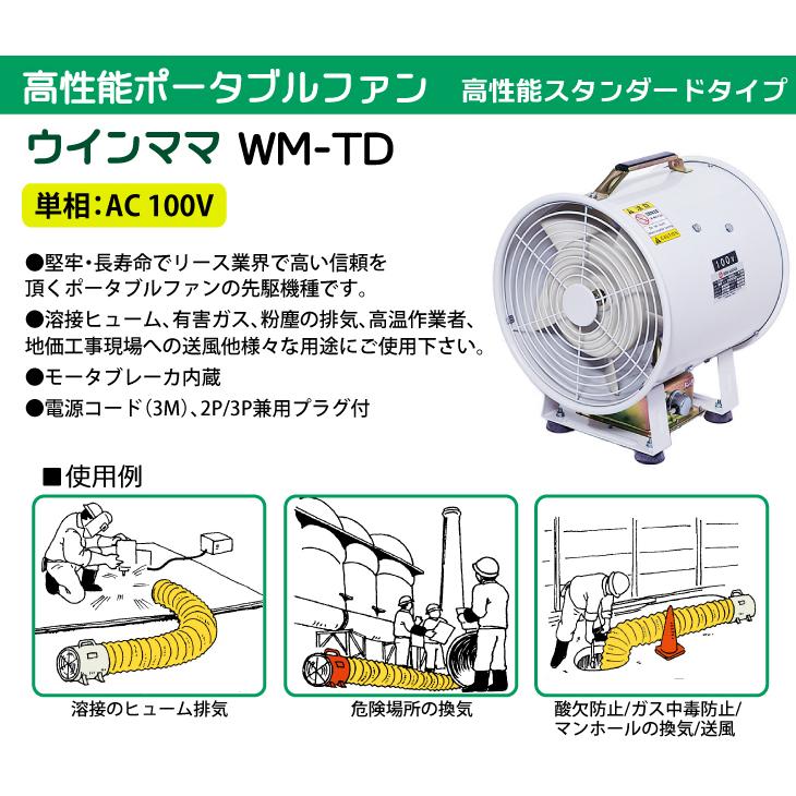 大西電機工業 ポータブルファン ウインママ 単相AC100V φ300スタンダードタイプ WM-TD-100V オンセック |  | 01