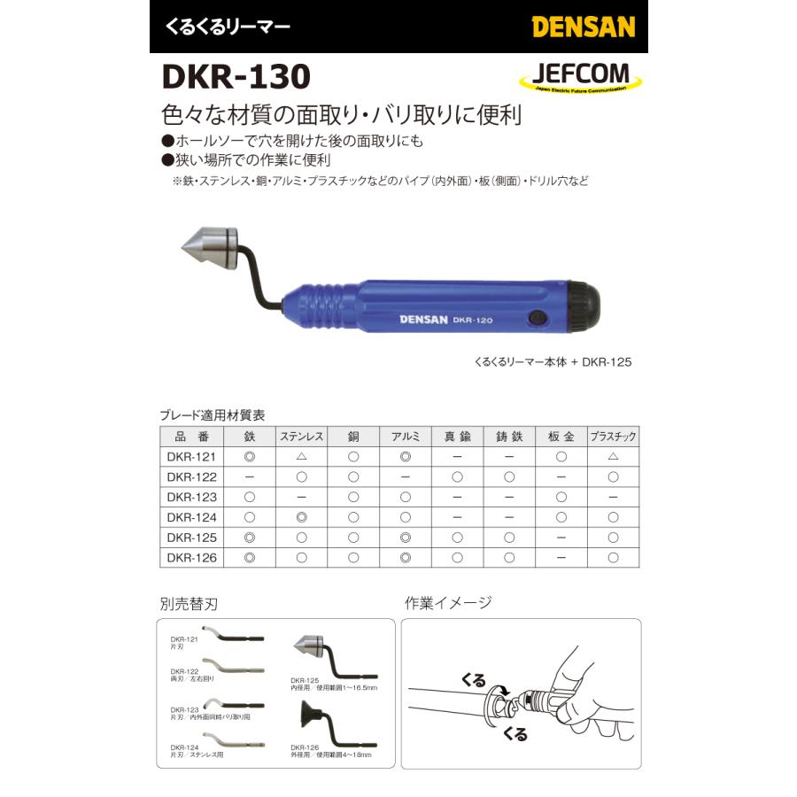 ジェフコム デンサン くるくるリーマー Dkr 130 クランク型リーマー バリ取り k T76 Dkr 130 機械と工具のテイクトップ 通販 Yahoo ショッピング