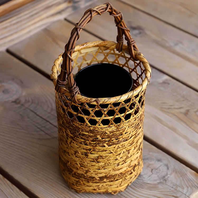 天然素材 ブラウン 大かご　有馬籠　虎竹　有馬篭　美品 天然素材 ブラウン 大かご 有馬籠 虎竹 有馬篭 美品