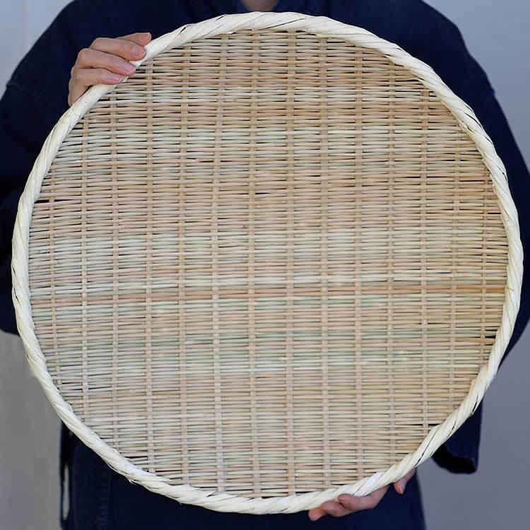 4点 竹籠 カゴ 六つ目 御膳 水切りカゴ 竹ザル 水切りかご Sサイズ