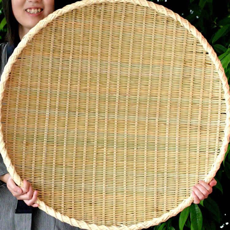 丸竹ざる（二重巻）特大 70珊 キッチンツール-調理器具-その他キッチンツール