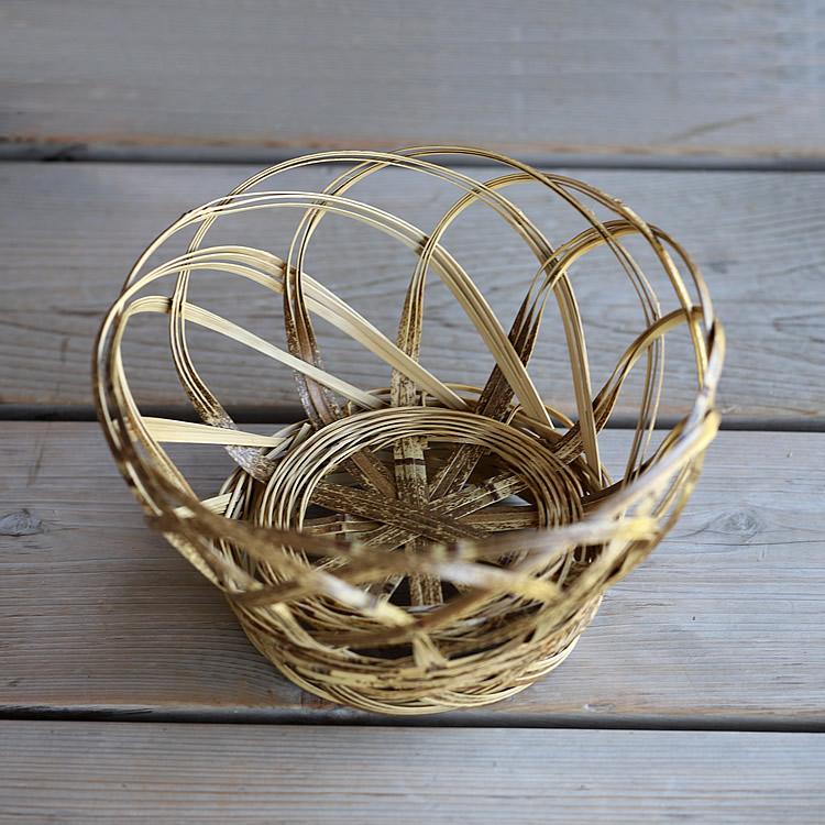 虎竹洗濯籠（小） 日本唯一の虎竹で 昔懐かしい洗濯籠を復刻 高