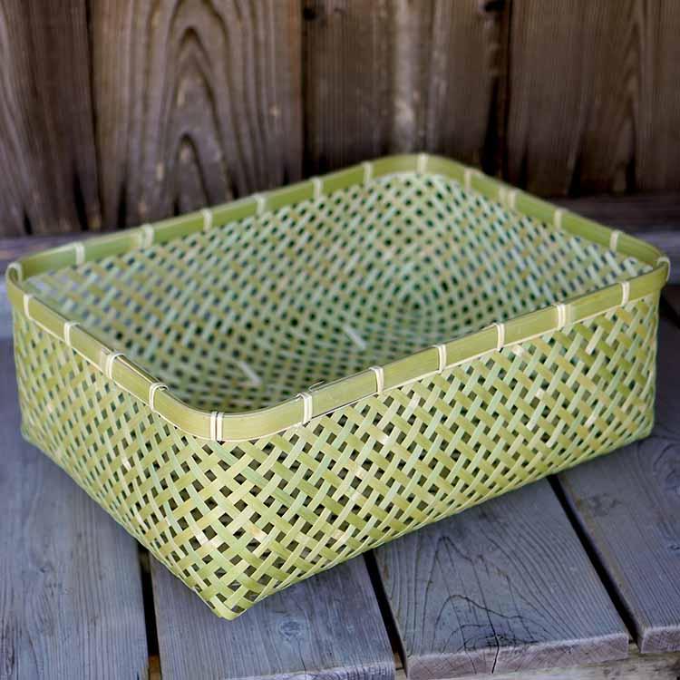 4点 竹籠 カゴ 六つ目 御膳 水切りカゴ 竹ザル 真竹磨き衣装籠