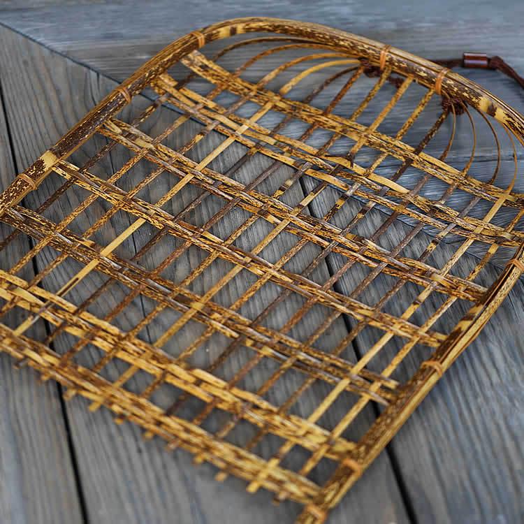 【骨董】　伝統工芸品　竹製色紙掛け　　色紙額　アンティーク 虎竹箕型色紙掛け : 虎斑竹専門店 竹虎 - 通販 - Yahoo!ショッピング
