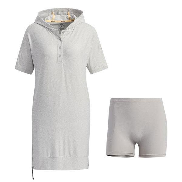 全国組立設置無料 アディダス ゴルフ ワンピース レディース ゴルフウェア スウェット ワンピース ストレッチ フード インナータイツ付き Adidas Golf 灰色 グレー 超激安 Www Muslimaidusa Org