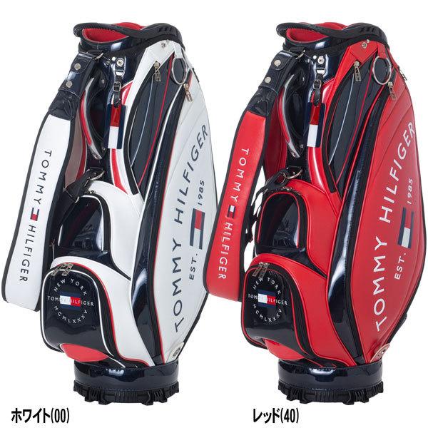 トミーヒルフィガー キャディバッグ 赤・黒・白 TOMMY HILFIGER キャディバッグ 白 黒 赤