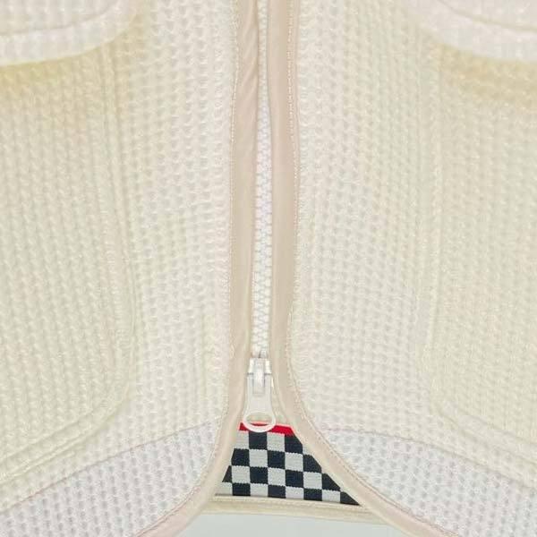 ディセンバーメイ ゴルフ パーカー フルジップ ワッフル フーディー ニット 長袖 トップス ホワイト 白 ブランド 春 秋 4-105-1201 DECEMBERMAY TOKYOの画像