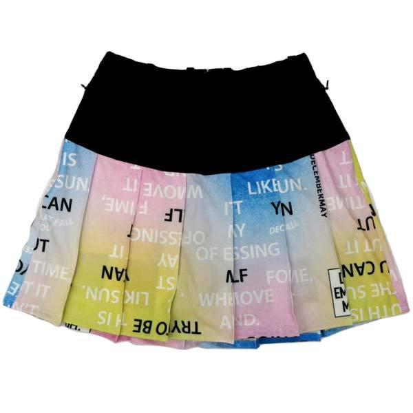 ディセンバーメイ ゴルフ レディース スカート 透け防止 インナー ストレッチ ミニ 総柄 2-105-2514 ブランド DECEMBERMAY スカート丈 ウェア ゴルフ スカート インナー 総柄 ブランド ウエスト 前 後 ヒップ 裾廻り