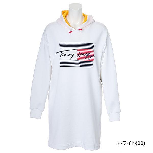 トミーヒルフィガー ゴルフ ワンピース 長袖 レディース スウェットワンピース スウェット フード お得セット 吸水速乾 白 Thla164 Golf Uvカット Tommy Hilfiger 紺 黒