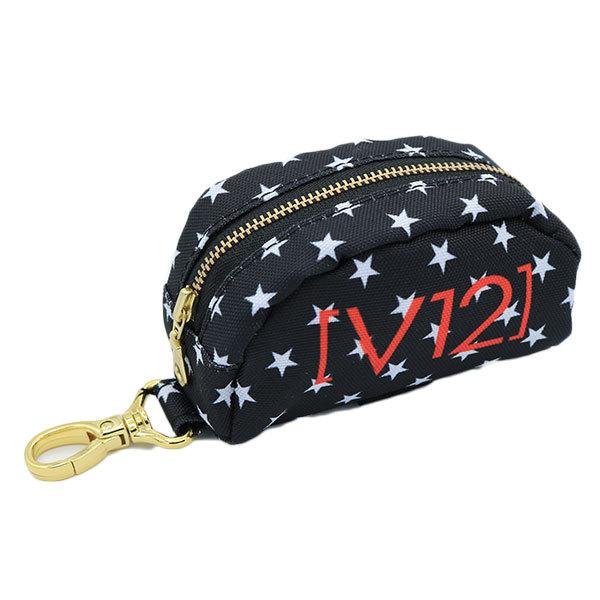 V12 ゴルフ ボールケース メンズ レディース ゴルフボール ケース アクセサリーケース 小物入れ 収納 ボールポーチ ブランド レア 総柄 星 黒 ブラック V1221 竹内ゴルフ Yahoo ショッピング店 通販 Yahoo ショッピング