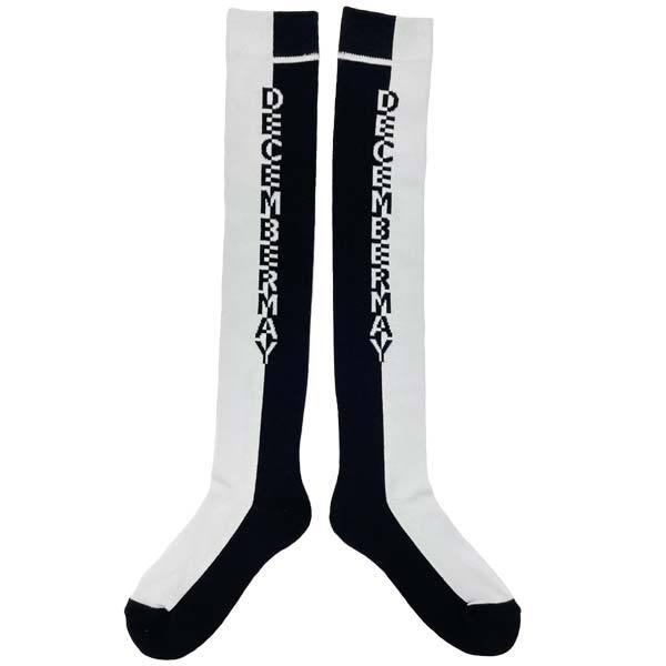 即納 大特価 ディセンバーメイ ゴルフ ニーハイ ソックス レディース 靴下 ニーハイソックス ライン ひざ上 黒 白 ブランド レア 2 999 4012 Decembermay Tokyo Babylonrooftop Com Au