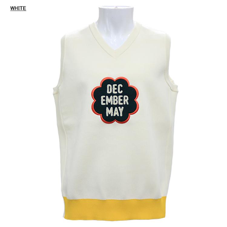 新品 DECEMBERMAY ノースリーブ ディセンバーメイ ゴルフ ベスト メンズ Vネック ノースリーブ ニット