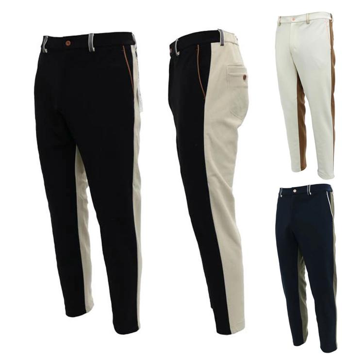 ディセンバーメイ ゴルフ パンツ メンズ ストレッチ 保温 暖かい 起毛 秋冬 防寒 バイカラー 10分丈 長ズボン ボトムス ゴルフウェア ブランド DECEMBERMAY 1-112-2022 ディセンバーメイ ゴルフ パンツ メンズ ストレッチ 保温 起毛 秋冬