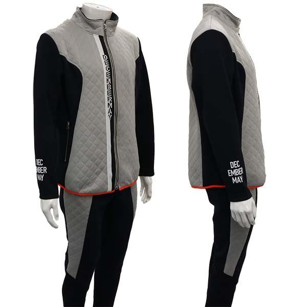 ディセンバーメイ ゴルフ ブルゾン メンズ ダンボールニット キルト