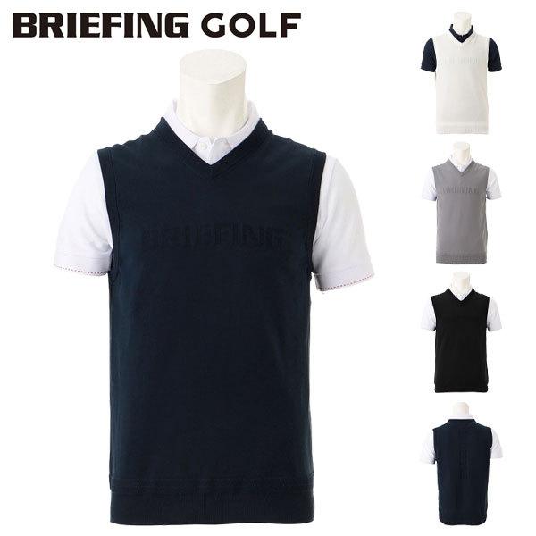 ブリーフィング ゴルフ ベスト メンズ ニット ニットベスト Vネック ゴルフウェア 撥水 静電気軽減 白 黒 紺 グレー 春 夏 秋 ブランド Briefing Golf Brg221m42 ベスト カラー Black 010 Vtacaintl Com
