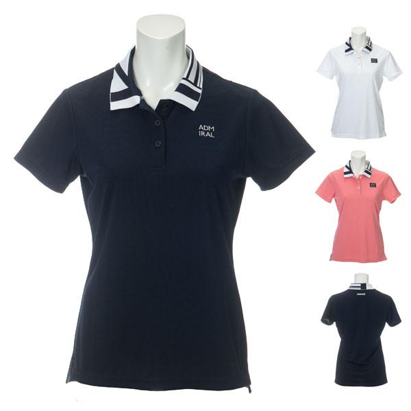 2541円 激安価格と即納で通信販売 30 オフ アドミラルゴルフ ポロシャツ 半袖 レディース シャツ 吸水速乾 抗菌防臭 Uvカット 無地 白 紺 ピンク 春 夏 ゴルフウェア ブランド Admiral Golf Adla