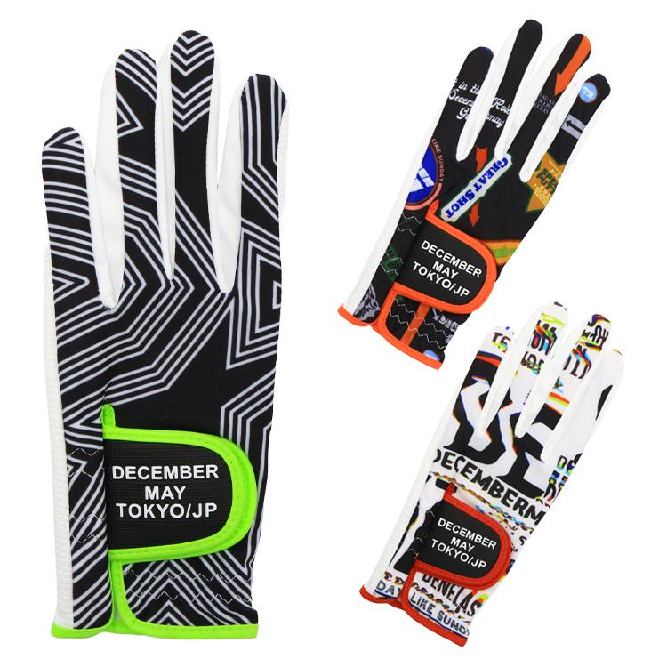 ディセンバーメイ ゴルフ グローブ メンズ レディース 77 Off 片手用 全天候 総柄 3 999 6002 手袋 ブランド レア Tokyo 星柄 Decembermay ゴルフグローブ