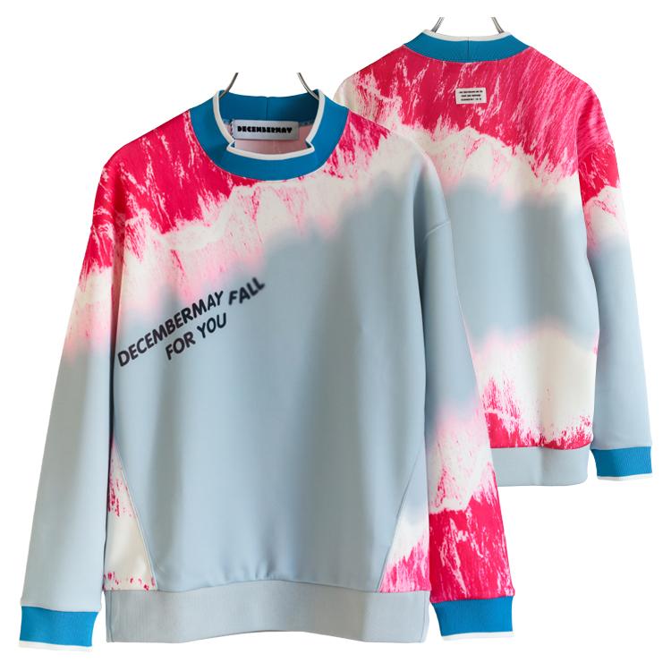 ディセンバーメイ ゴルフ モックネック スウェット メンズ プルオーバー トレーナー 長袖 ダンボールニット 超軽量 薄手 ストレッチ 春 秋冬 ゴルフウェア ブランド DECEMBERMAY 1-205-1221 ディセンバーメイ ゴルフ モックネック スウェット メンズ トレーナー