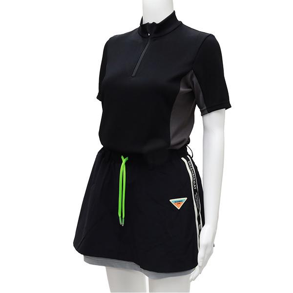 ディセンバーメイ ゴルフ モックシャツ レディース 半袖 ハーフジップ