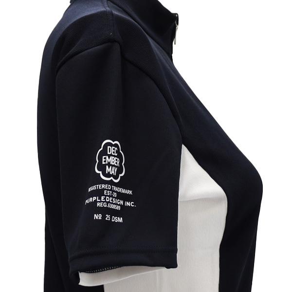 ディセンバーメイ ゴルフ モックシャツ レディース 半袖 ハーフジップ