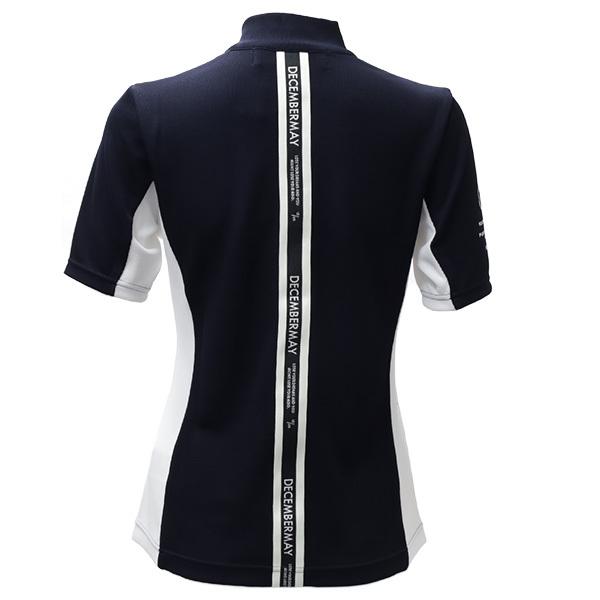 ディセンバーメイ ゴルフ モックシャツ レディース 半袖 ハーフジップ