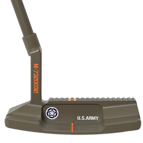 アーミーベースコレクション ゴルフ パター 34インチ スチールシャフト 牛革グリップ 軟鉄ヘッド 限定50本 木製弾薬箱風ケース付き レア ブランド ARMY BASE COLLECTION（アーミーベースコレクション） ゴルフ パター