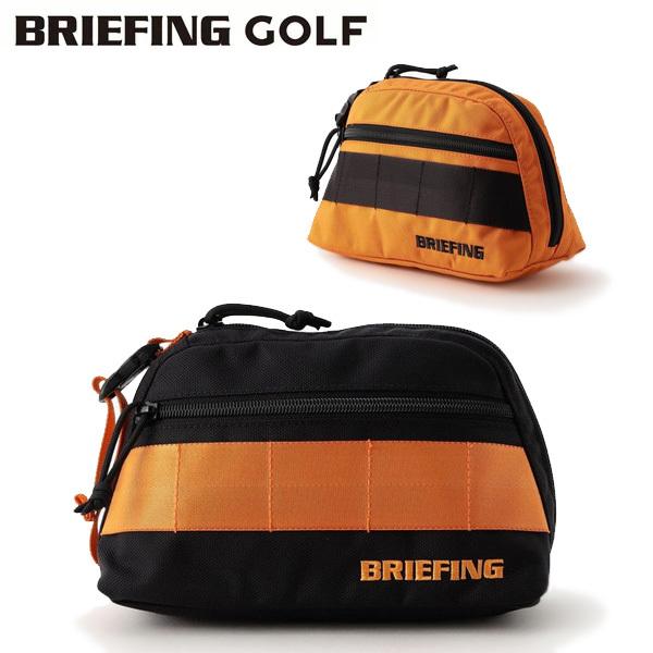 ブリーフィング ゴルフ ポーチ メンズ レディース ラウンドポーチ 小物入れ バッグ アクセサリー ゴルフバッグ レア ブランド ブラック オレンジ BRG221G49 BRIE