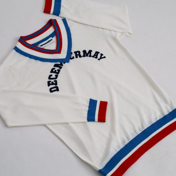 ディセンバーメイ ゴルフ Vネック セーター メンズ ニット 長袖 薄手