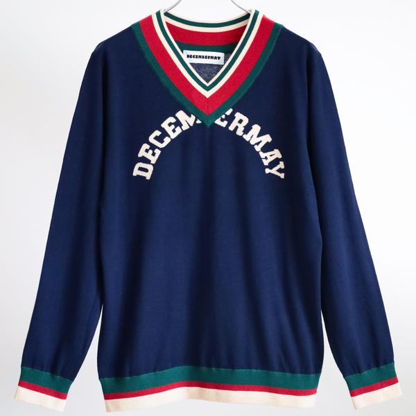 ディセンバーメイ ゴルフ Vネック セーター メンズ ニット 長袖 薄手