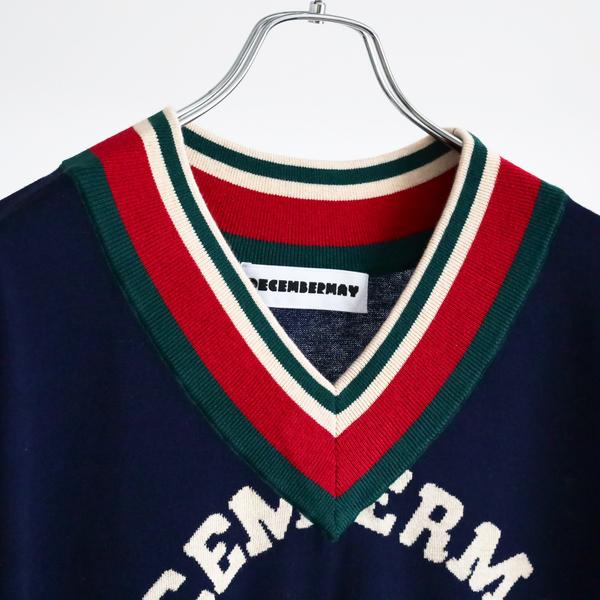 ディセンバーメイ ゴルフ Vネック セーター メンズ ニット 長袖 薄手