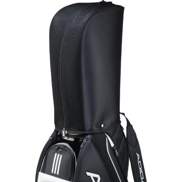 アディダス ゴルフ キャディバッグ メンズ 9.5型 約4.2kg 4分割 リニアロゴ   レア ブランド 黒 白 VU280 adidas golf｜takeuchi-golf｜16