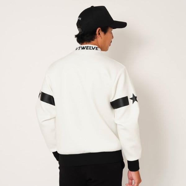 期間セール ！ V12 ゴルフ スウェット メンズ 長袖 トレーナー モックネック ゴルフウェア 黒 白 青 無地 星 春 秋 冬 ブランド ロゴ V122221-SW14M 【J2099755854】(13750円)