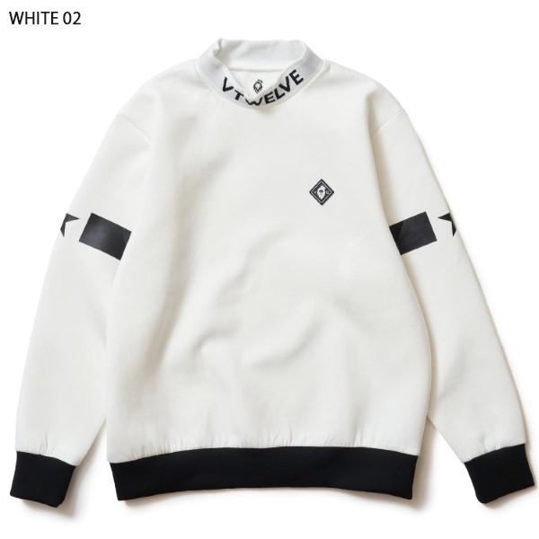 期間セール ！ V12 ゴルフ スウェット メンズ 長袖 トレーナー モックネック ゴルフウェア 黒 白 青 無地 星 春 秋 冬 ブランド ロゴ V122221-SW14M 【J2099755854】(13750円)