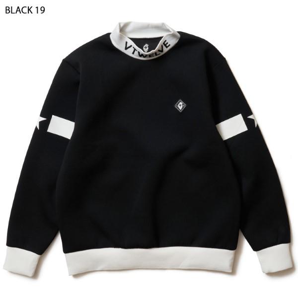 期間セール ！ V12 ゴルフ スウェット メンズ 長袖 トレーナー モックネック ゴルフウェア 黒 白 青 無地 星 春 秋 冬 ブランド ロゴ V122221-SW14M 【J2099755854】(13750円)