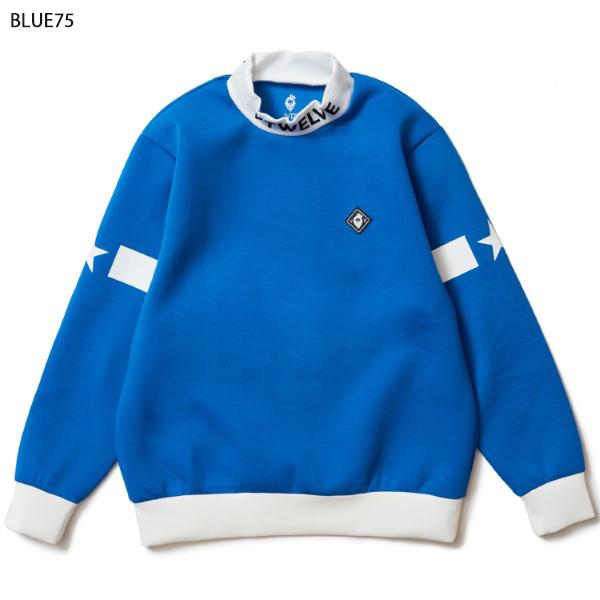 期間セール ！ V12 ゴルフ スウェット メンズ 長袖 トレーナー モックネック ゴルフウェア 黒 白 青 無地 星 春 秋 冬 ブランド ロゴ V122221-SW14M 【J2099755854】(13750円)