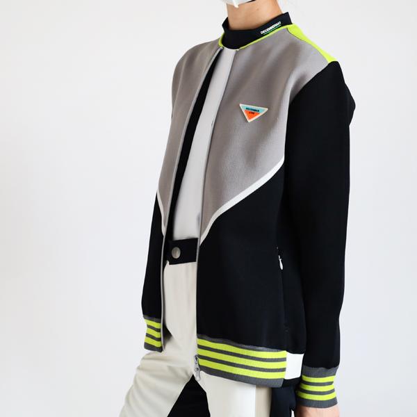 ディセンバーメイ ゴルフ ブルゾン レディース ニット 長袖 保温