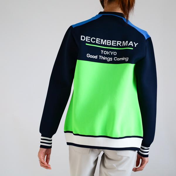 ディセンバーメイ ゴルフ ブルゾン レディース ニット 長袖 保温 ミドル丈 フルジップ 紺 ネイビー 春 秋 冬 ゴルフウェア ブランド 2-205-1020 DECEMBERMAY ディセンバーメイ ゴルフ ブルゾン レディース ニット 長袖 保温